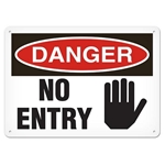 OSHA Safety Sign, Danger No Entry