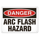 OSHA Safety Sign, Danger Arc Flash Hazard