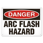 OSHA Safety Sign Danger Arc Flash Hazard