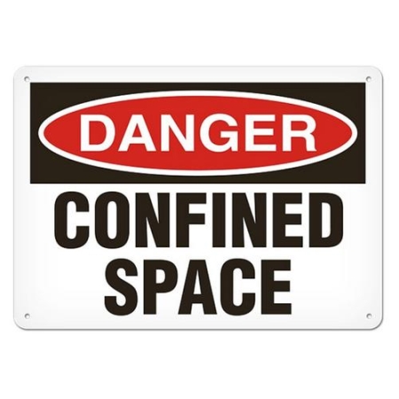 OSHA Safety Sign, Danger Confined Space