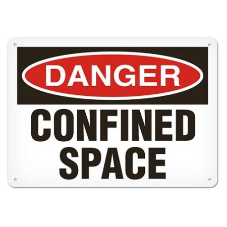 OSHA Safety Sign Danger Confined Space