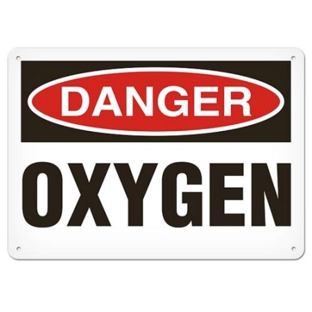 OSHA Safety Sign Danger Oxygen