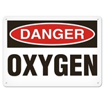 OSHA Safety Sign, Danger Oxygen