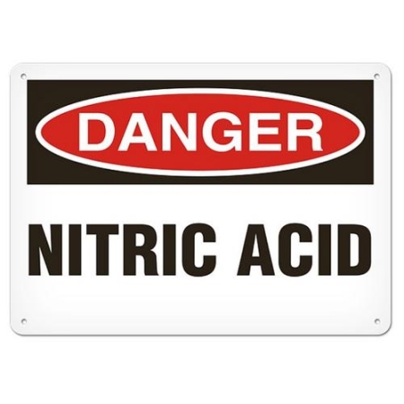 OSHA Safety Sign Danger Nitric Acid