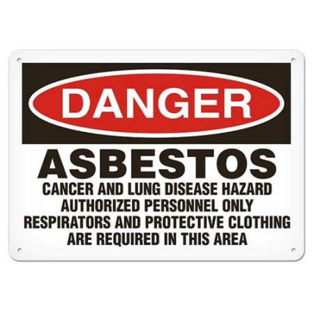 OSHA Safety Sign Danger Asbestos Cancer and Lung Disease Hazard