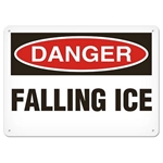 OSHA Safety Sign Danger Falling Ice