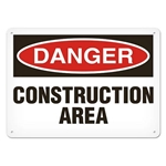 OSHA Safety Sign, Danger Construction Area