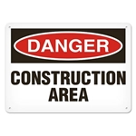 OSHA Safety Sign Danger Construction Area