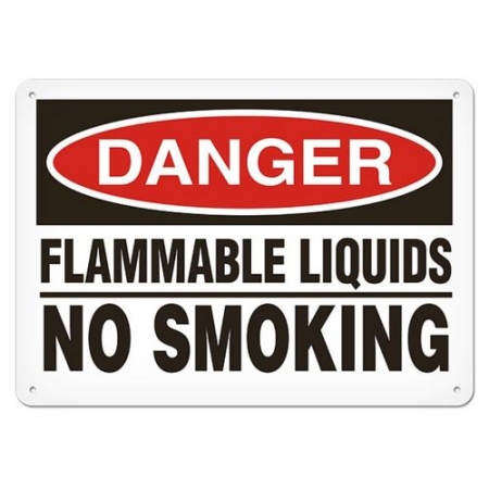 OSHA Safety Sign Danger Flammable Liquids No Smoking