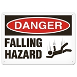 OSHA Safety Sign Danger Falling Hazard