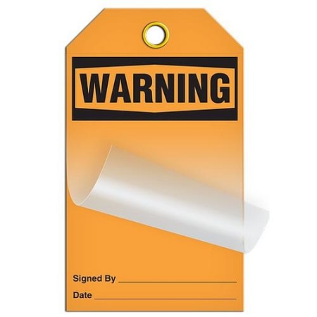 Self Laminating Safety Tags Warning