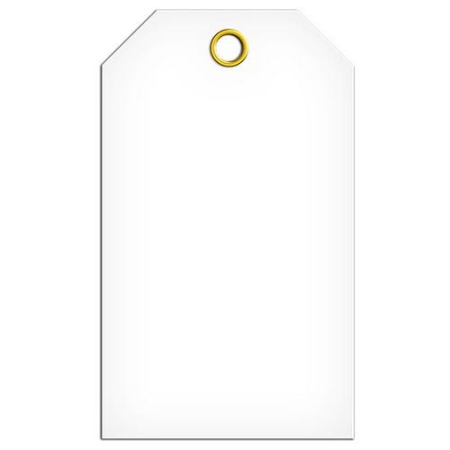Self Laminating Safety Tags, White