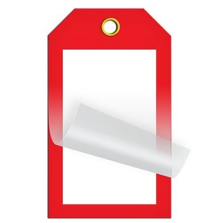 Self Laminating Safety Tags, Red