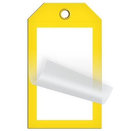 Self Laminating Safety Tags, Yellow