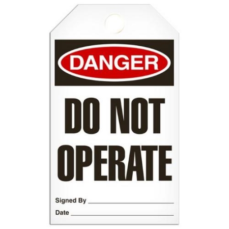 Safety Tag, Danger Do Not Operate