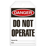 Safety Tag, Danger Do Not Operate