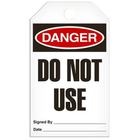 Safety Tag, Danger Do Not Use