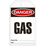 Safety Tag Danger Gas