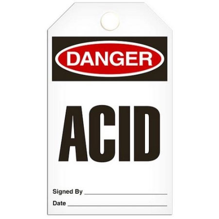 Safety Tag, Danger Acid