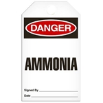 Safety Tag, Danger Ammonia
