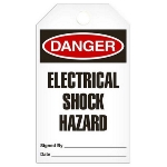 Safety Tag, Danger Electrical Shock Hazard