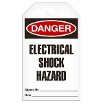 Safety Tag Danger Electrical Shock Hazard