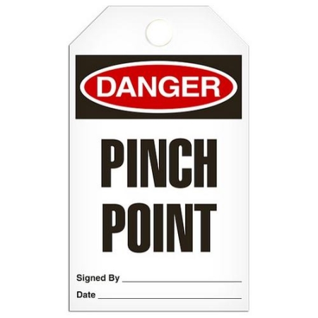 Safety Tag, Danger Pinch Point