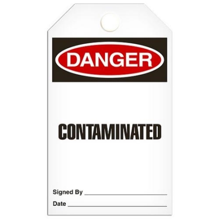 Safety Tag Danger Contaminated