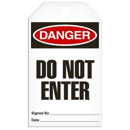 Safety Tag, Danger Do Not Enter