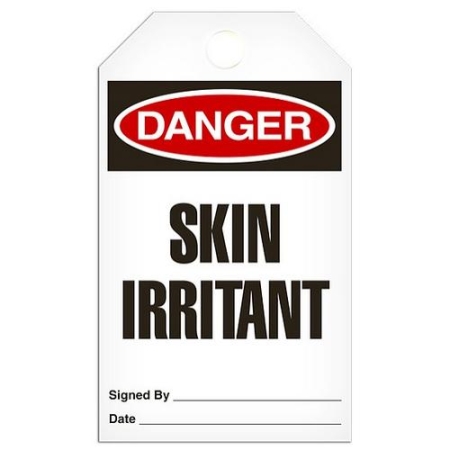 Safety Tag, Danger Skin Irritant