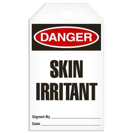 Safety Tag Danger Skin Irritant