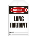 Safety Tag, Danger Lung Irritant