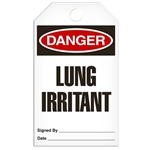 Safety Tag Danger Lung Irritant