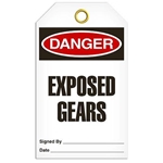 Safety Tag, Danger Exposed Gears