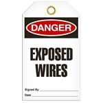 Safety Tag, Danger Exposed Wires