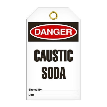 Safety Tag, Danger Caustic Soda