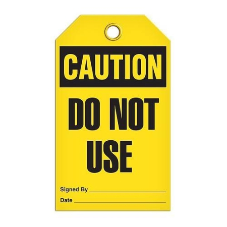 Safety Tag, Caution Do Not Use