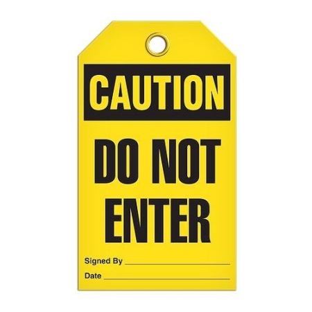 Safety Tag, Caution Do Not Enter