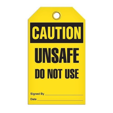 Safety Tag, Caution Unsafe Do Not Use