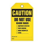 Safety Tag Danger Do Not Use Reason Tagged
