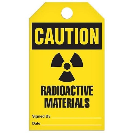 Safety Tag, Caution Radioactive Materials
