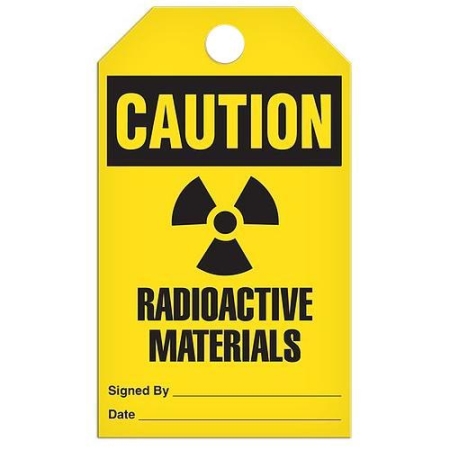 Safety Tag Caution Radioactive Materials