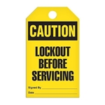 Safety Tag Caution Lockout Before Servicing