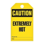 Safety Tag Caution Extremely Hot