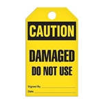 Safety Tag, Caution Damaged Do Not Use