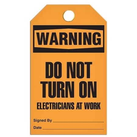 Safety Tag Warning Do Not Turn On Electricians At Work