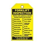 Safety Inspection Tag, Forklift