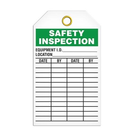 Safety Inspection Tag, Safety