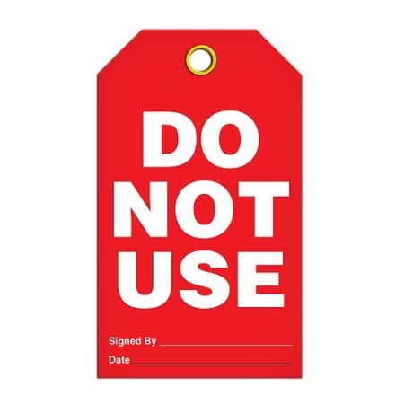 Cylinder Inspection Label, Do Not To Use