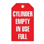 Cylinder Inspection Label, Cylinder Empty In Use Full, Perforated